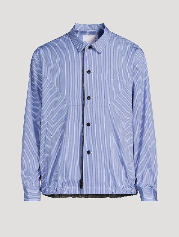Striped Poplin Jacket