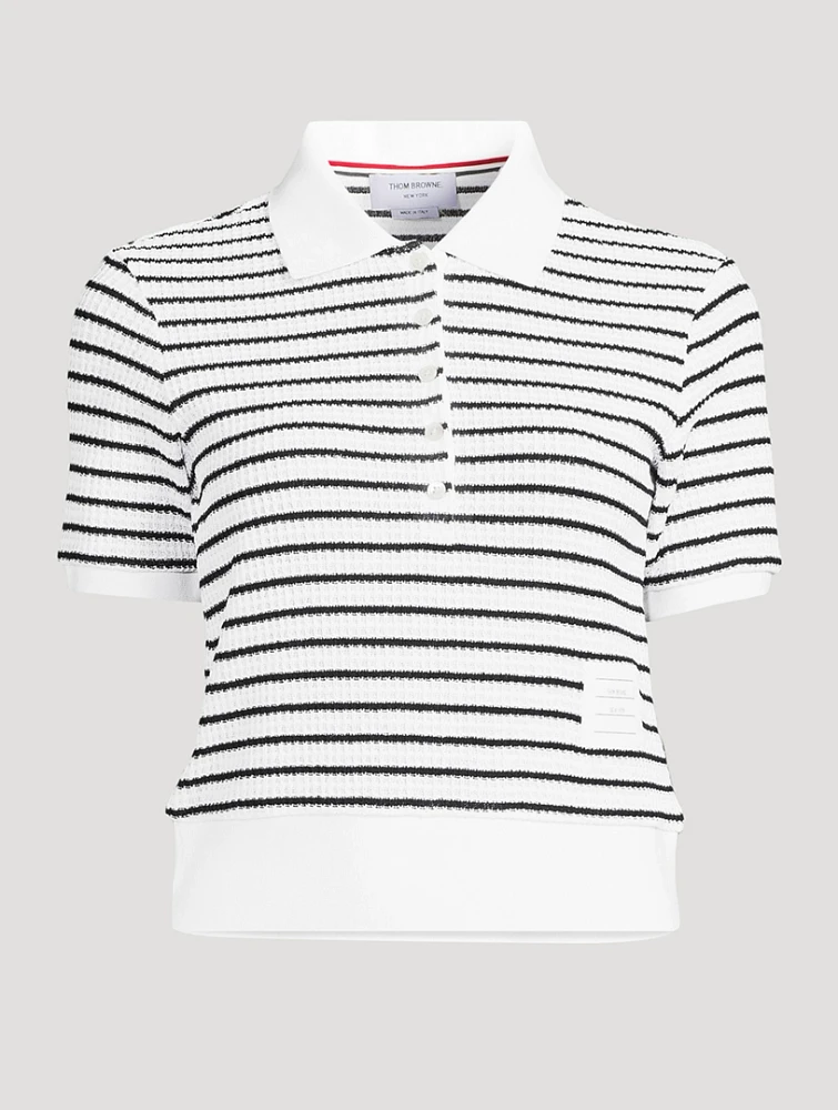 Textured Cotton Polo Shirt