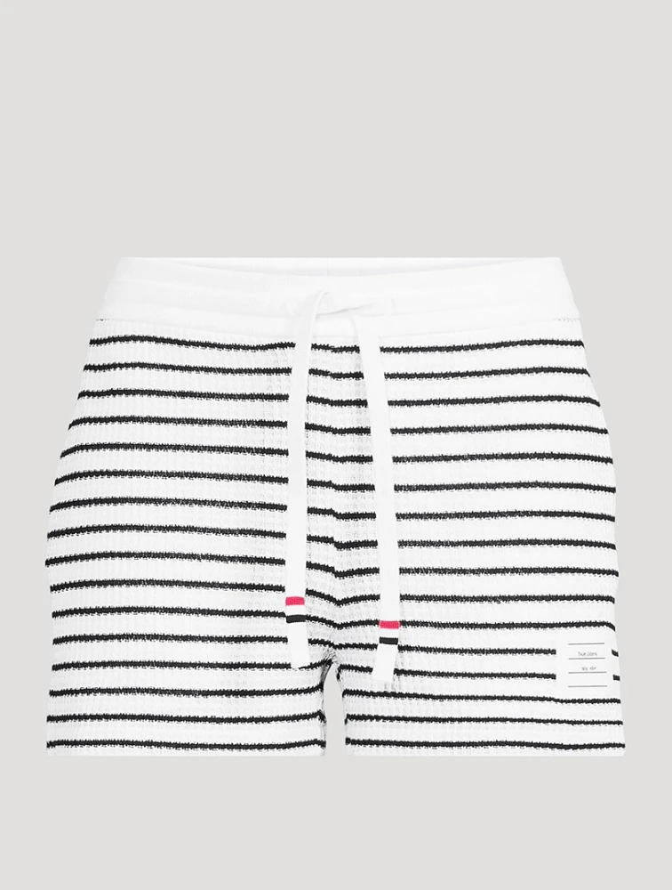 Textured Cotton Shorts