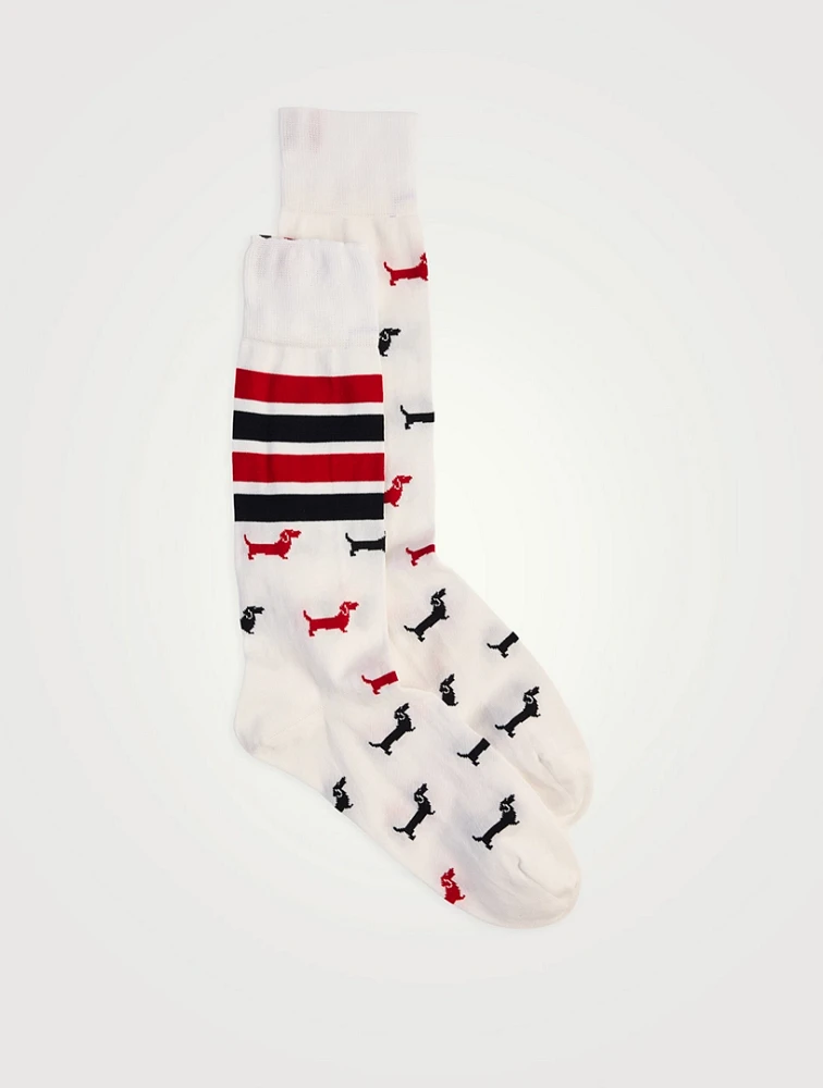 Hector Intarsia Mid-Calf Socks