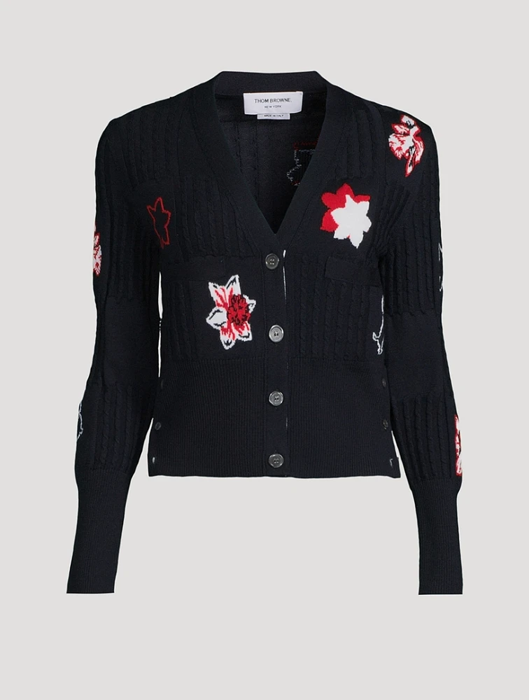 Hector Intarsia Wool Cardigan