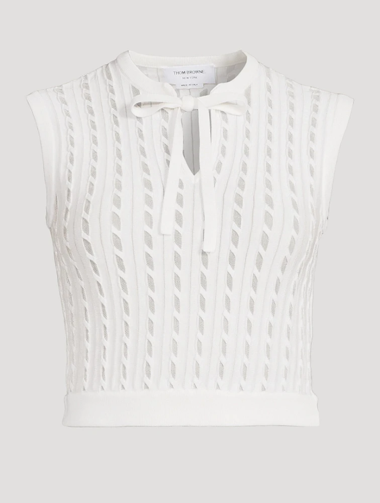 Tie-Neck Sleeveless Top