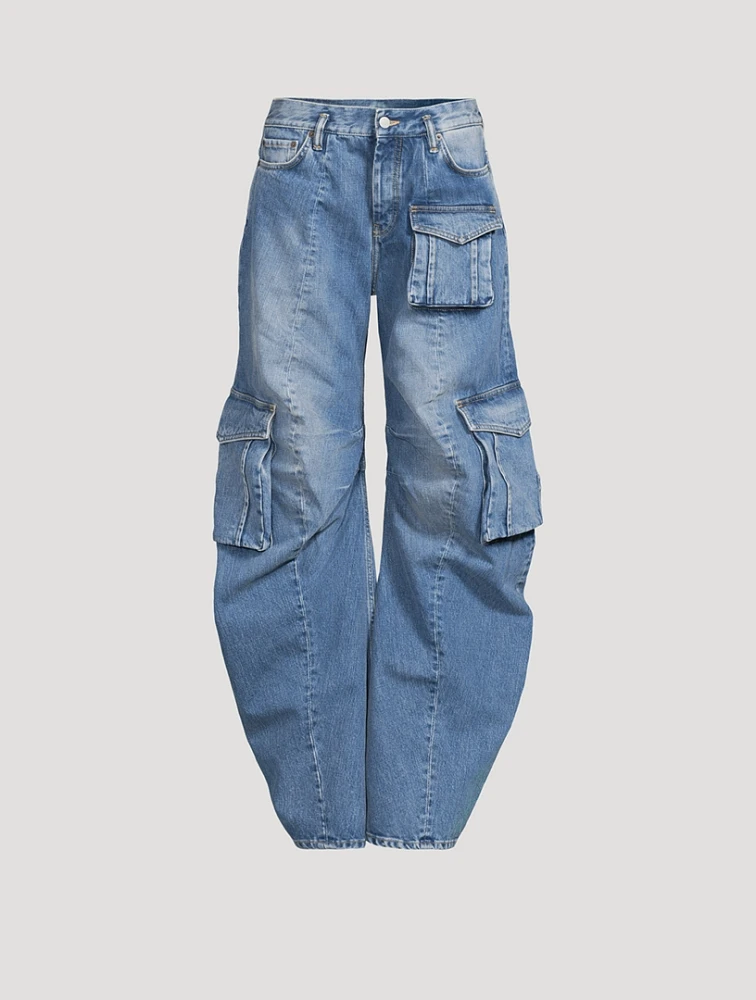 Barrel-Leg Cargo Jeans