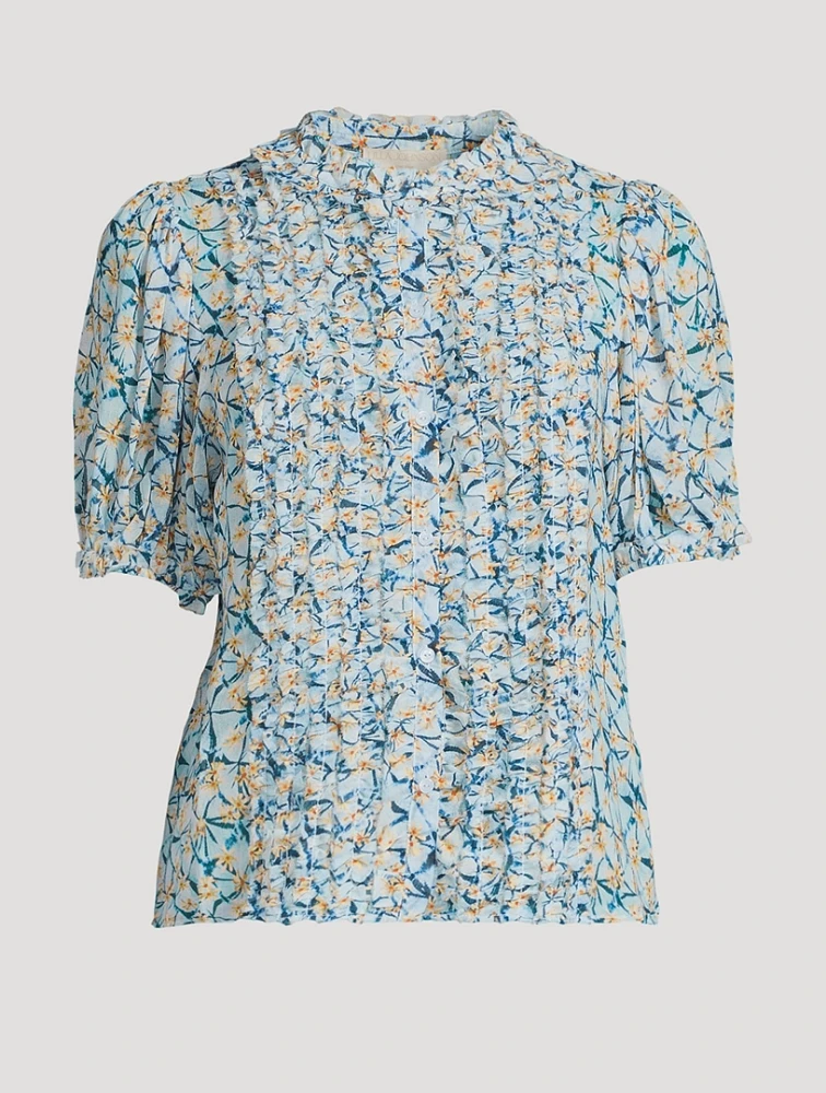Adira Silk Georgette Blouse Floral Print