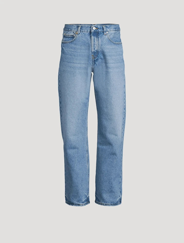 Le De-Nîmes Droit Straight-Leg Jeans