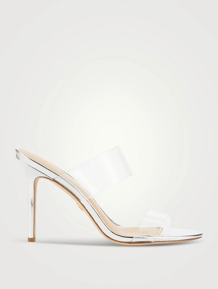 Asha Metallic Leather And PVC Mules
