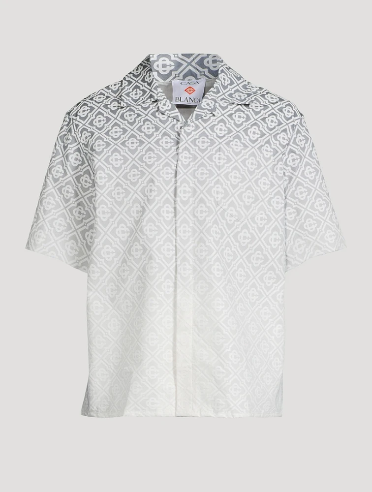 Gradient Monogram Short-Sleeve Shirt