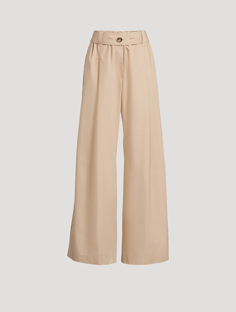 Belted Wide-Leg Trousers