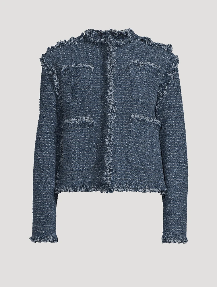 Denim And Tweed Mix Jacket
