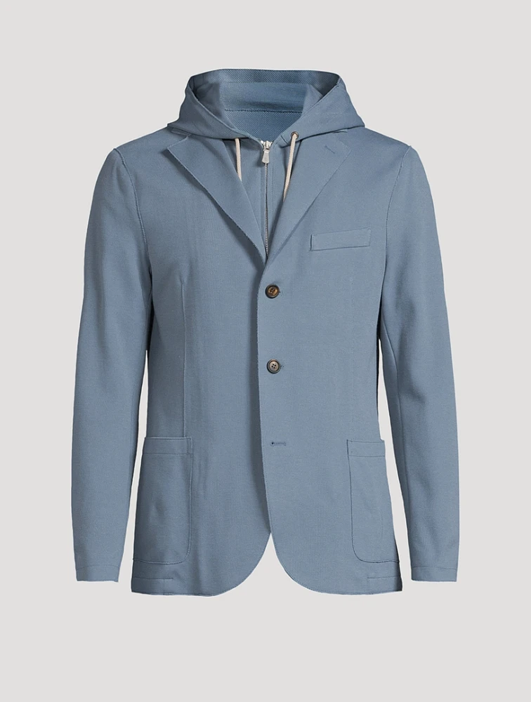 Laser-Cut Jacket With Removable Hood
