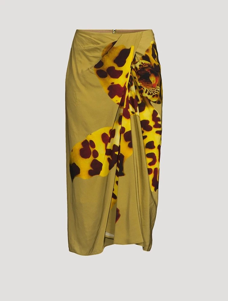 Sampa Midi Skirt Orchid Print