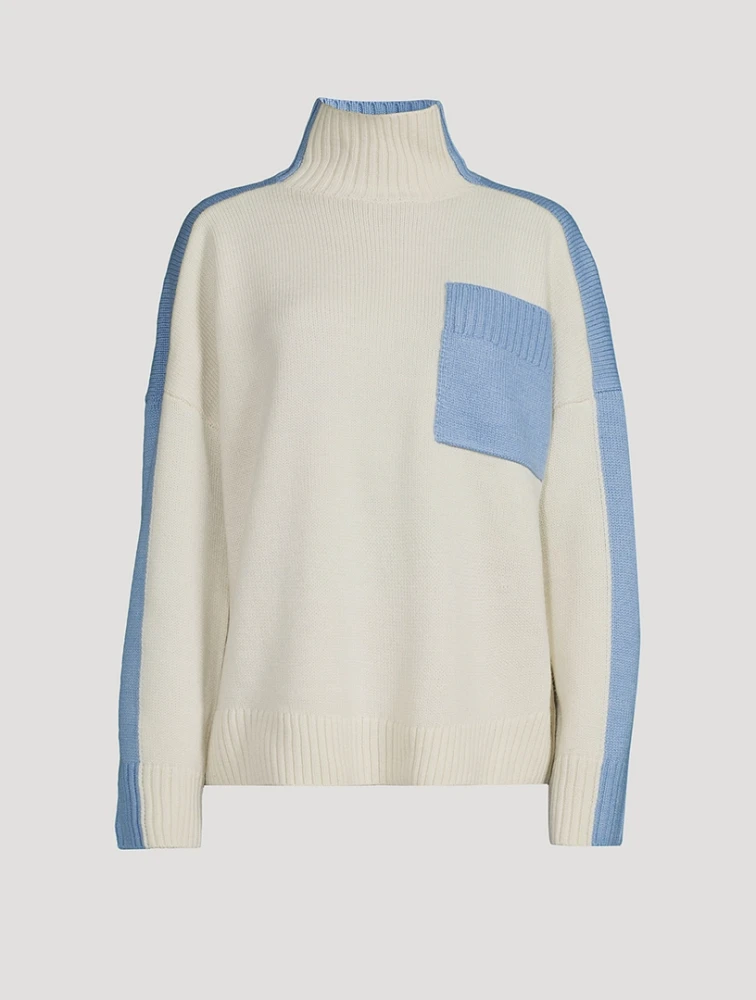 Colourblock Turtleneck Sweater