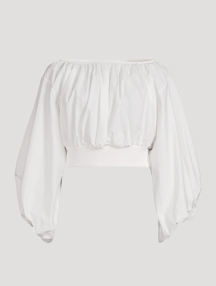 Cropped Poplin Blouse