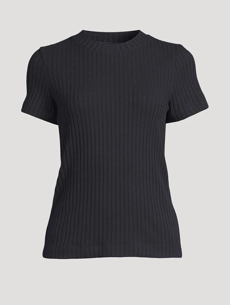 Rib-Knit T-Shirt