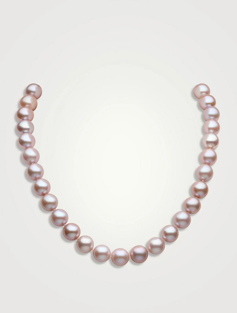 18K Rose Gold Pearl And Diamond Necklace