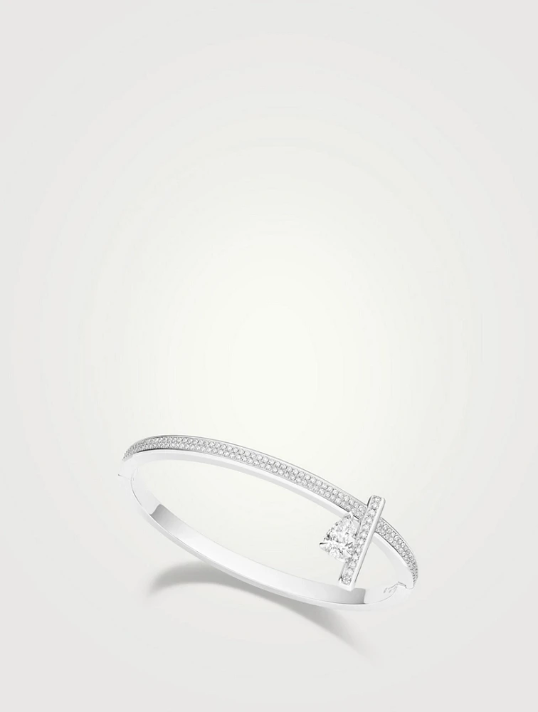 La Ligne 18K White Gold Bracelet With Diamonds