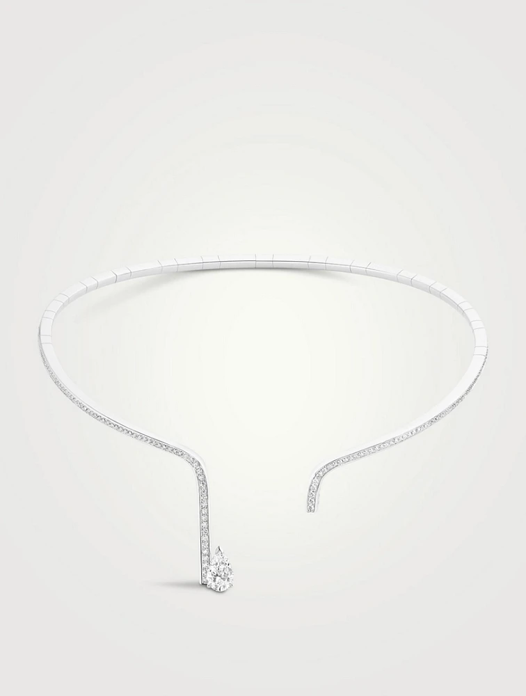 La Ligne 18K White Gold Choker Necklace With Diamonds