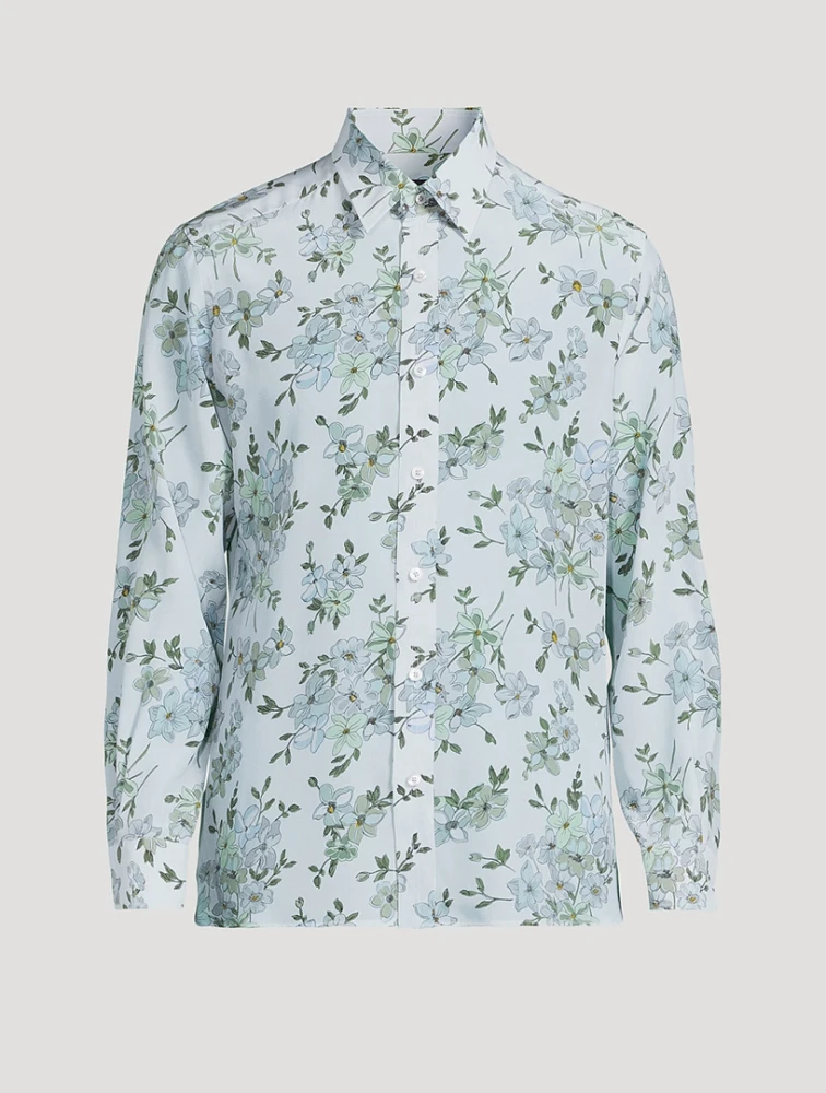 Long-Sleeve Shirt Floral Print