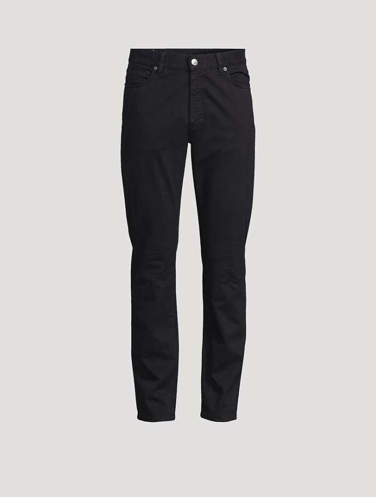 Stretch Gabardine Slim-Leg Pants