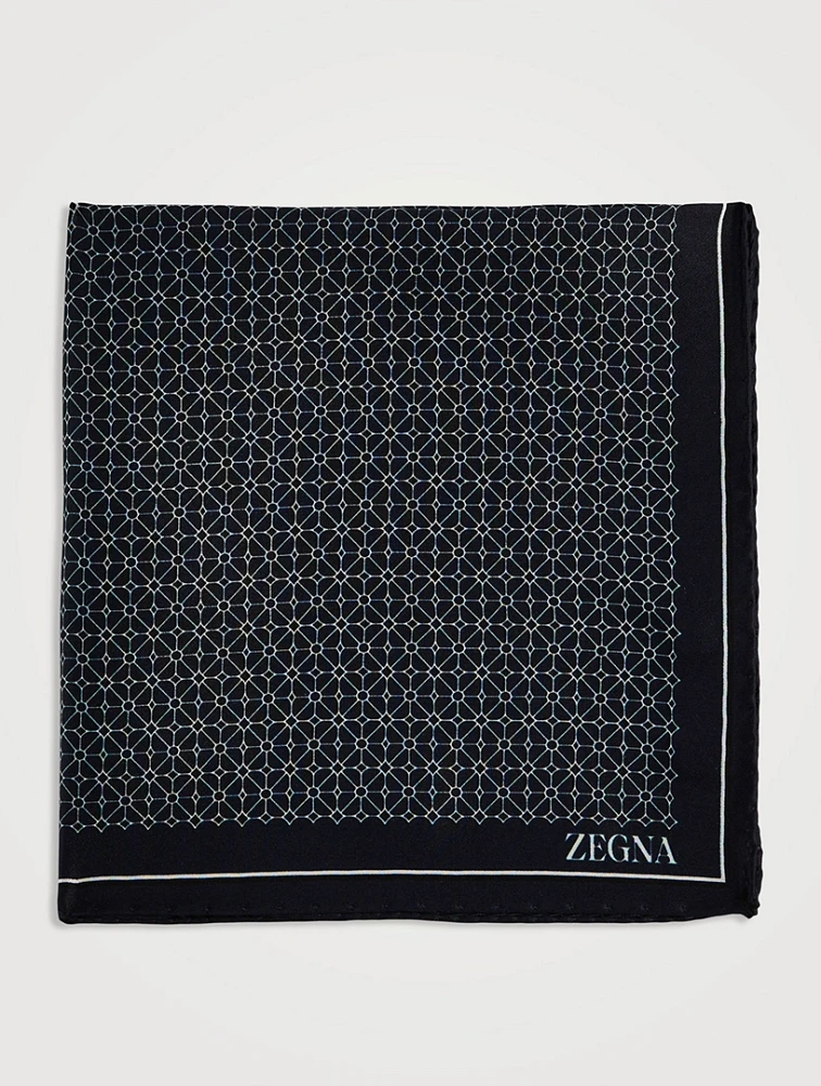 Geometric Silk Pocket Square