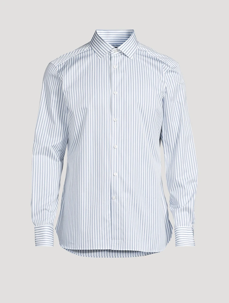Trofeo Poplin Shirt Stripe Print