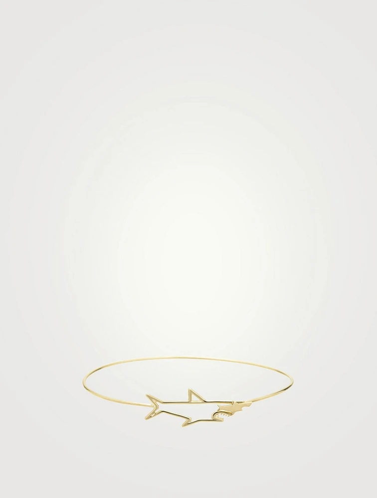 Pura 9K Gold Tiburon Shark Bangle Bracelet