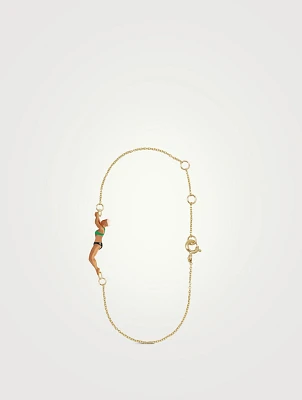 Pasiones 9K Gold Nadadora Bikini Chain Bracelet