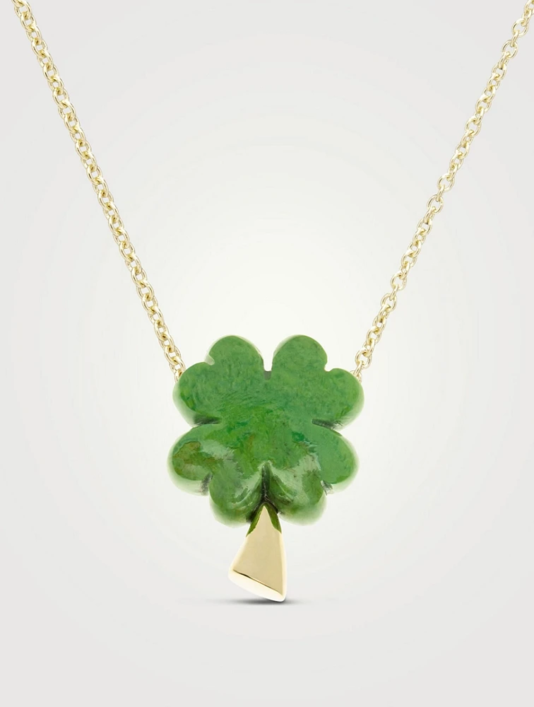 Amanita 9K Gold Clover Necklace