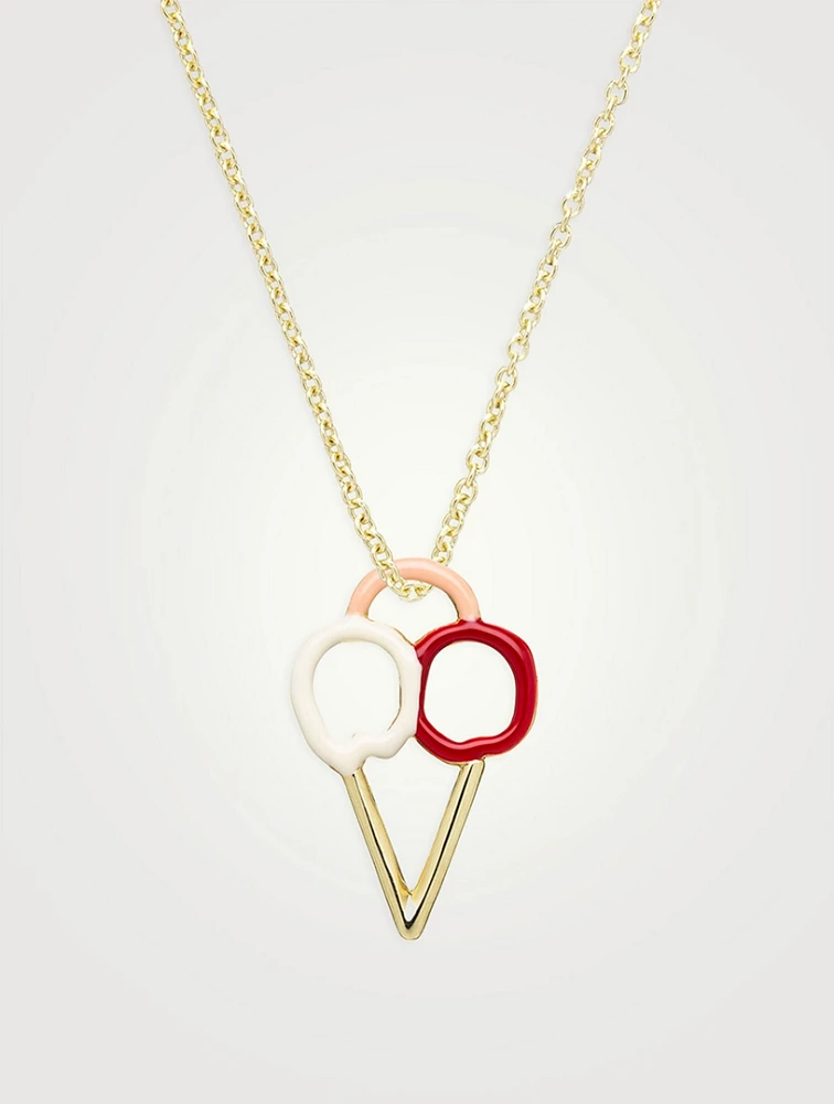 9K Gold Gelato Pendant Necklace