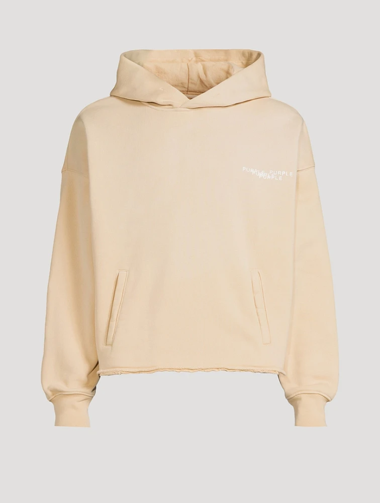 Newsprint Cropped Hoodie