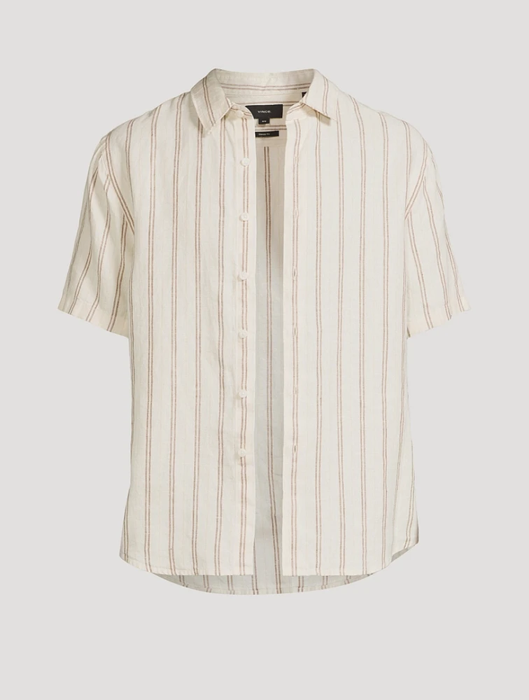 Mesa Stripe Hemp Short-Sleeve Shirt