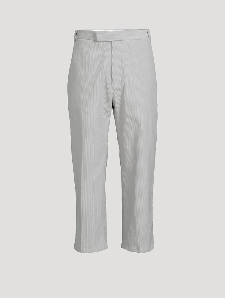 Corduroy Straight-Leg Trousers