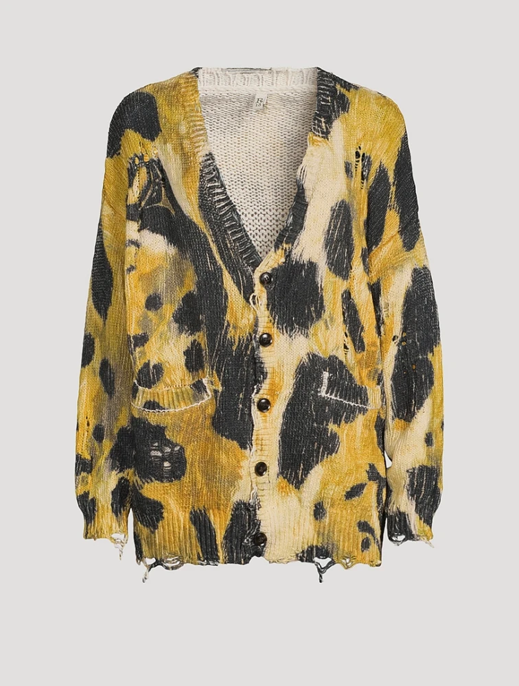 Oversized Cardigan Leopard Print