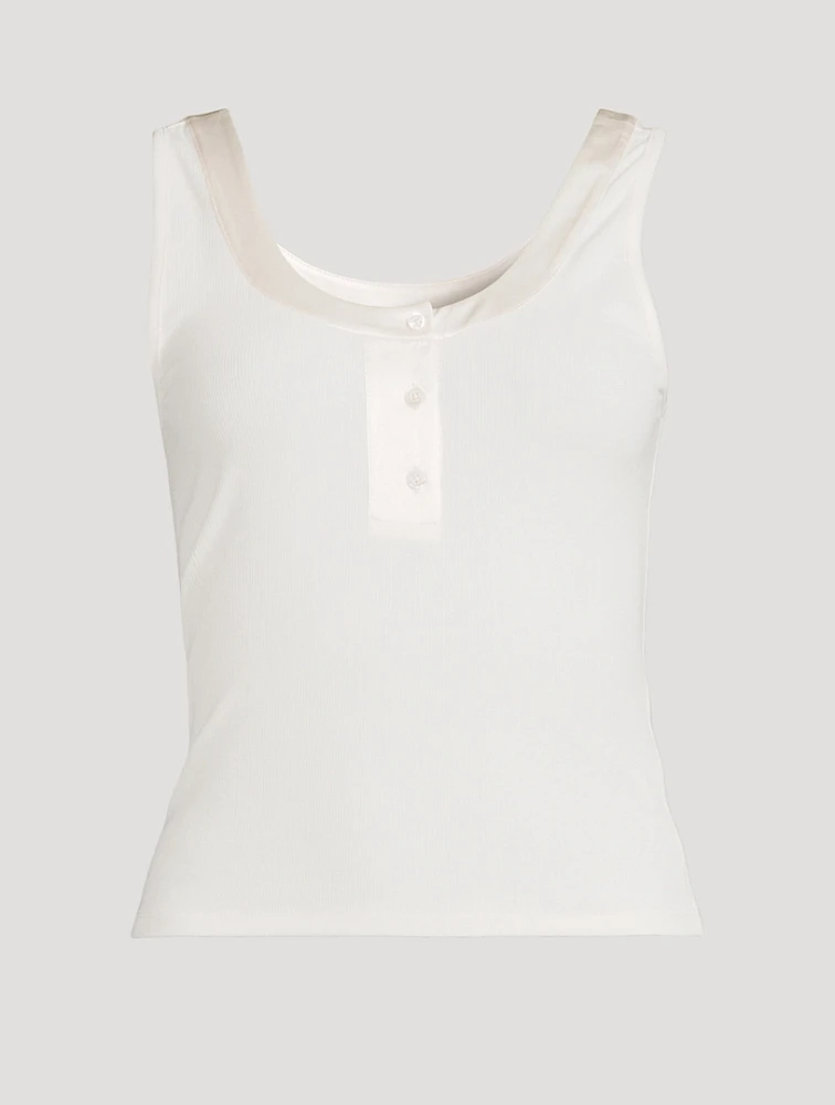 The Satin-Trim Tank Top
