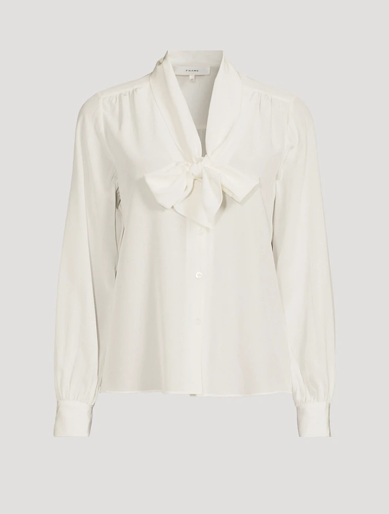 The Silk Tie-Neck Blouse