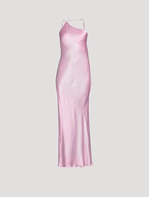 La Lune One-Shoulder Satin Gown
