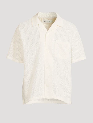 Open-Weave Short-Sleeve Shirt