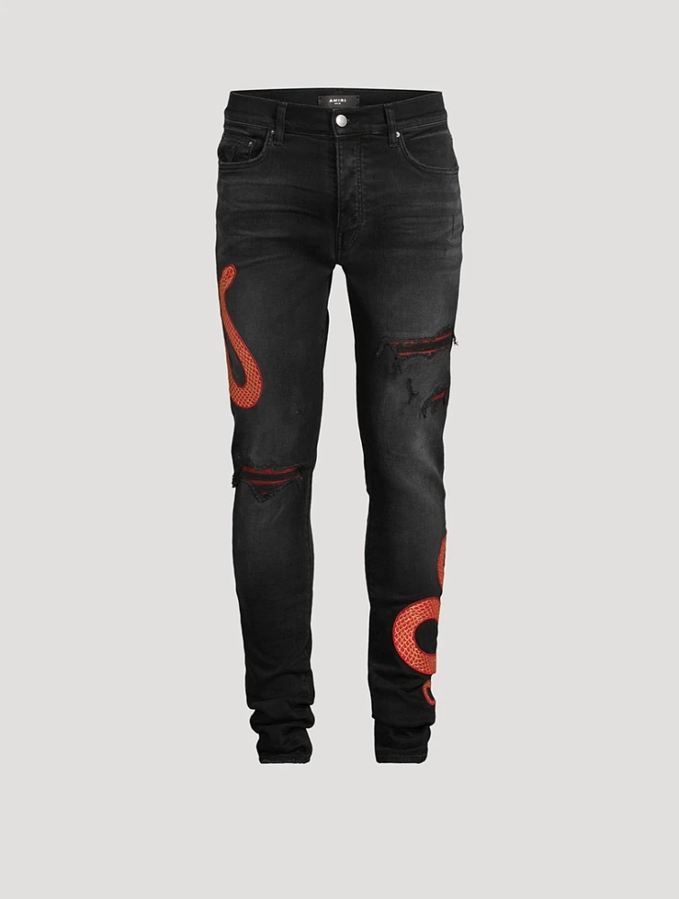 AMIRI Snake Skinny Jeans