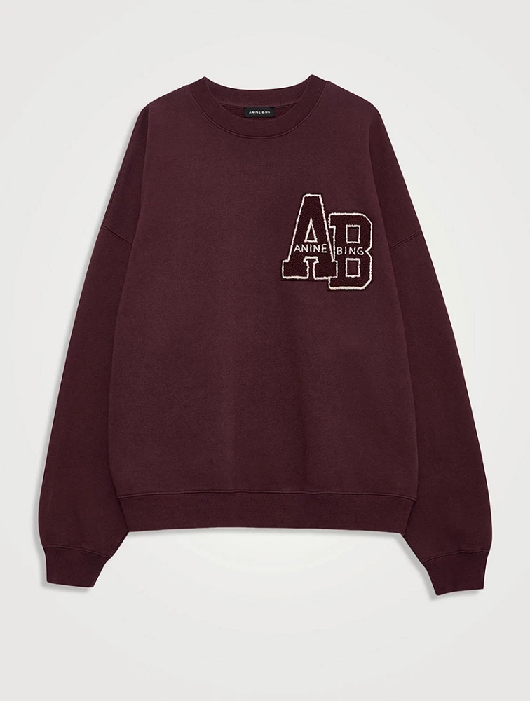 Miles Oversized Letterman Logo Sweatshirt