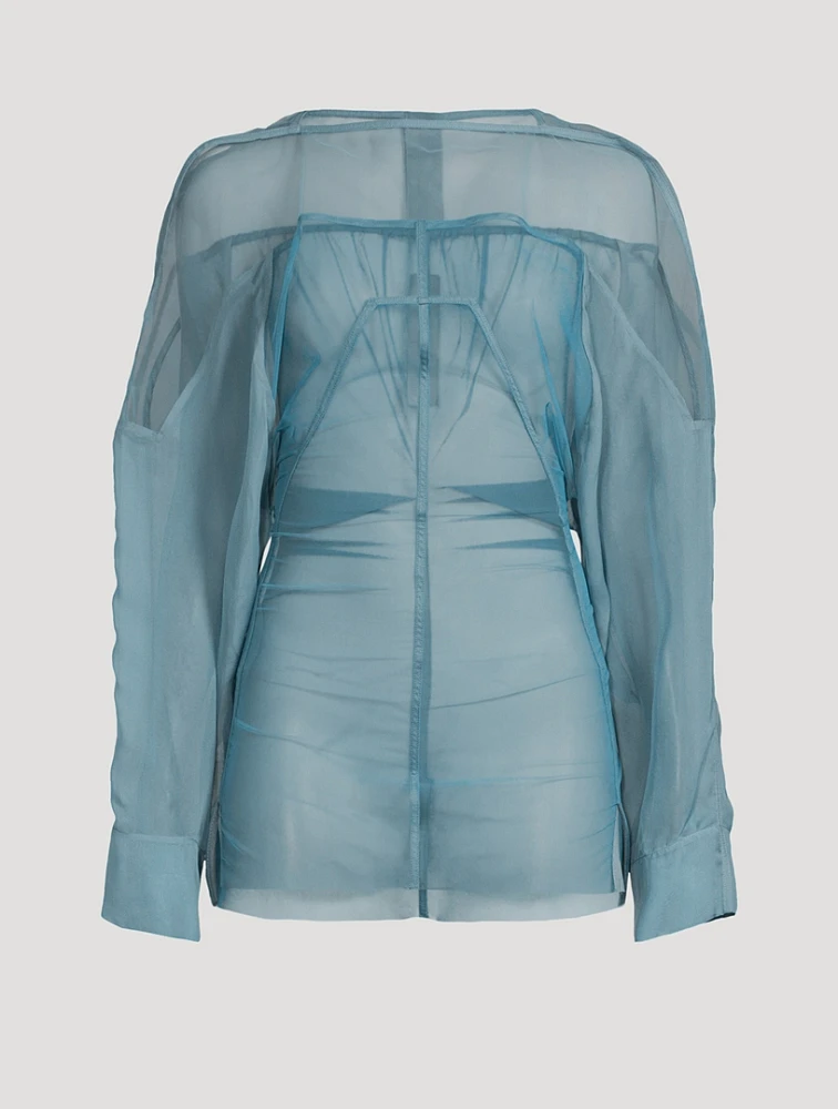 Hollywood Collage Tulle Blouse