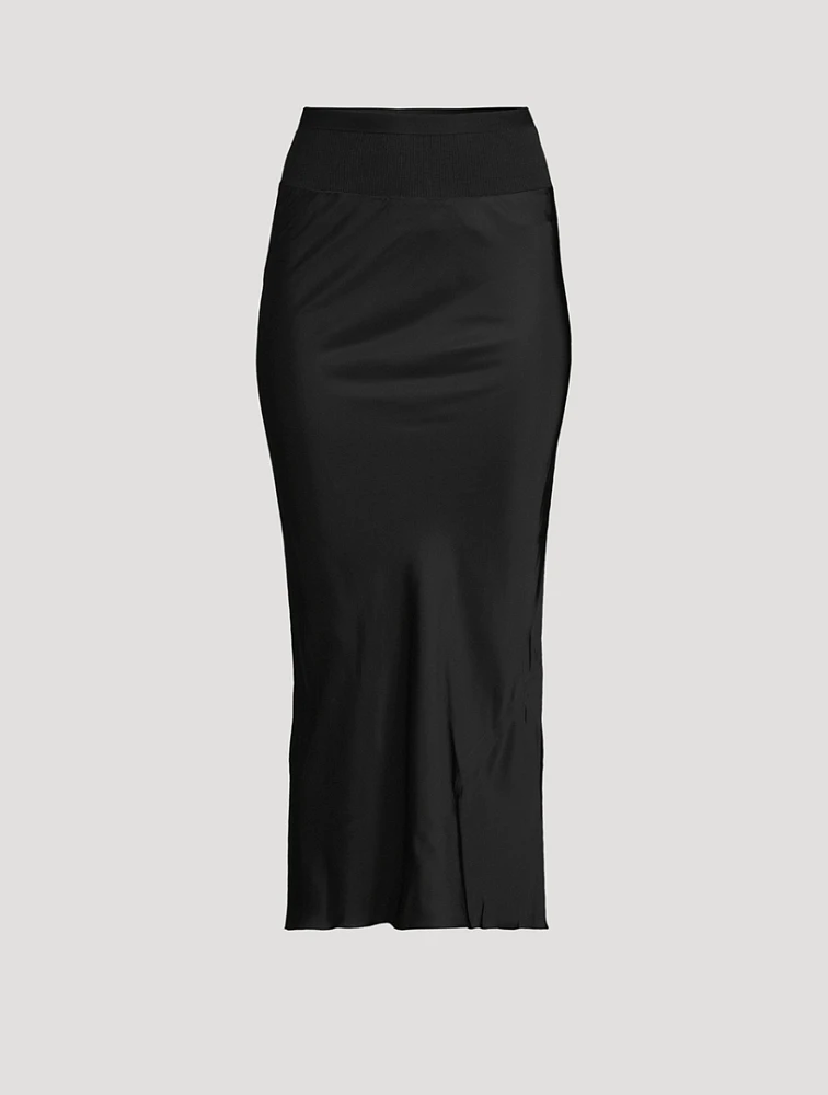 Porterville Bias Crêpe Midi Skirt