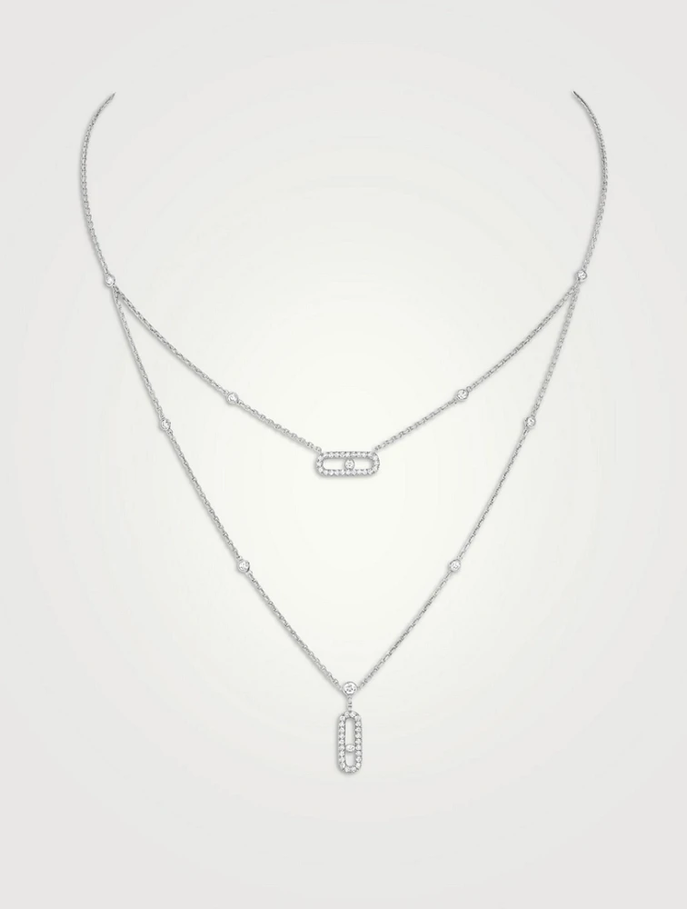Move Uno 18K Gold Layered Necklace With Diamonds