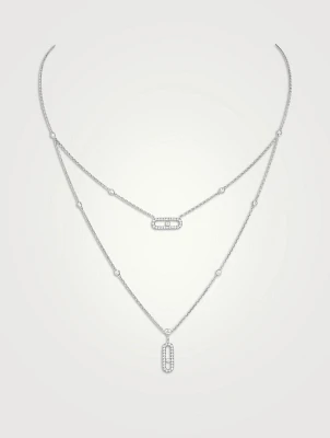Move Uno 18K Gold Layered Necklace With Diamonds