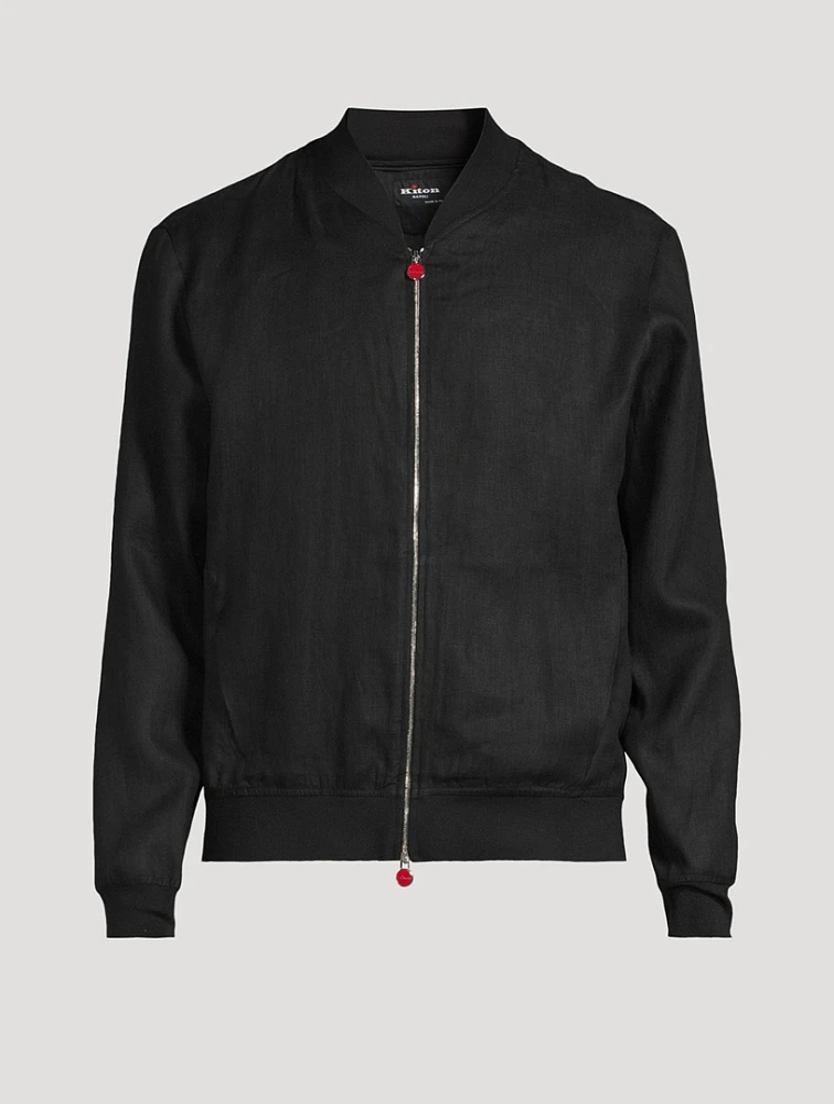 Linen Bomber Jacket