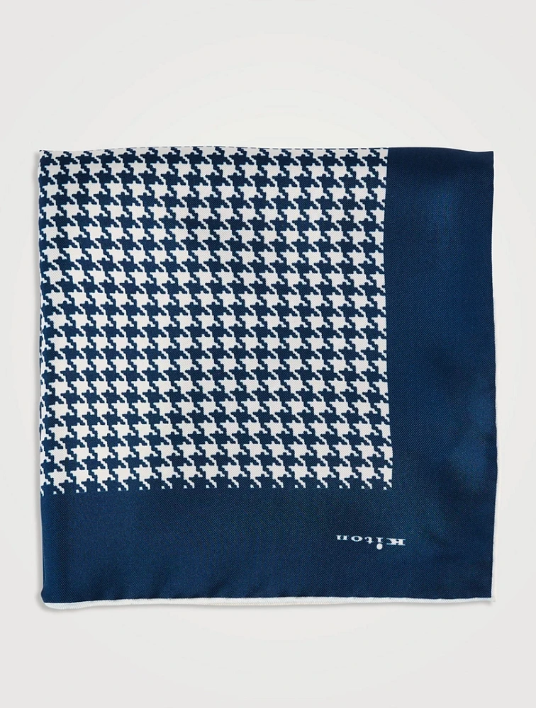 Houndstooth Patterned Pocket Square