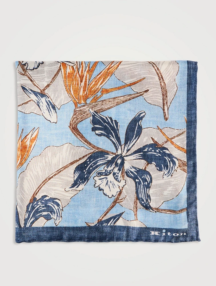 Floral Printed Pocket Square