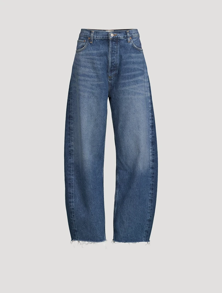 Luna Pieced Barrel-Leg Jeans