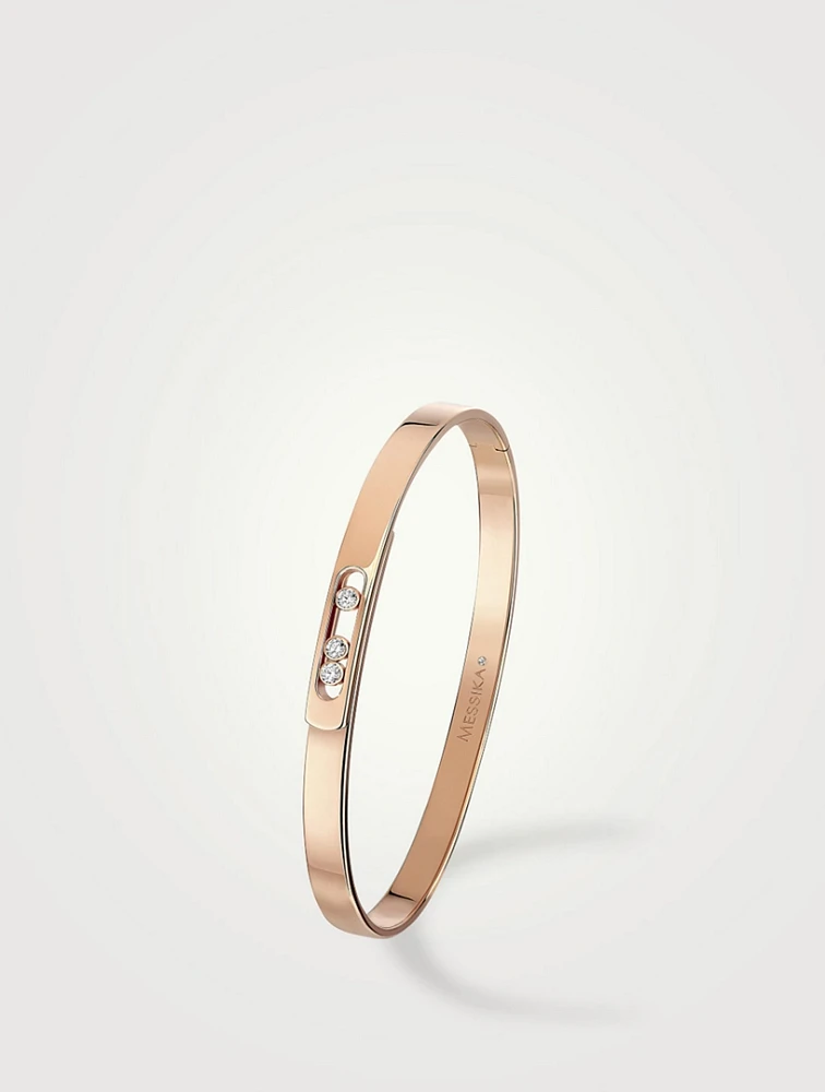 Move Noa 18K Rose Gold Bangle With Diamonds