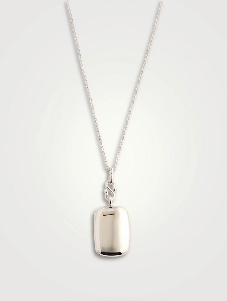 Slim Britt Silver Locket Necklace