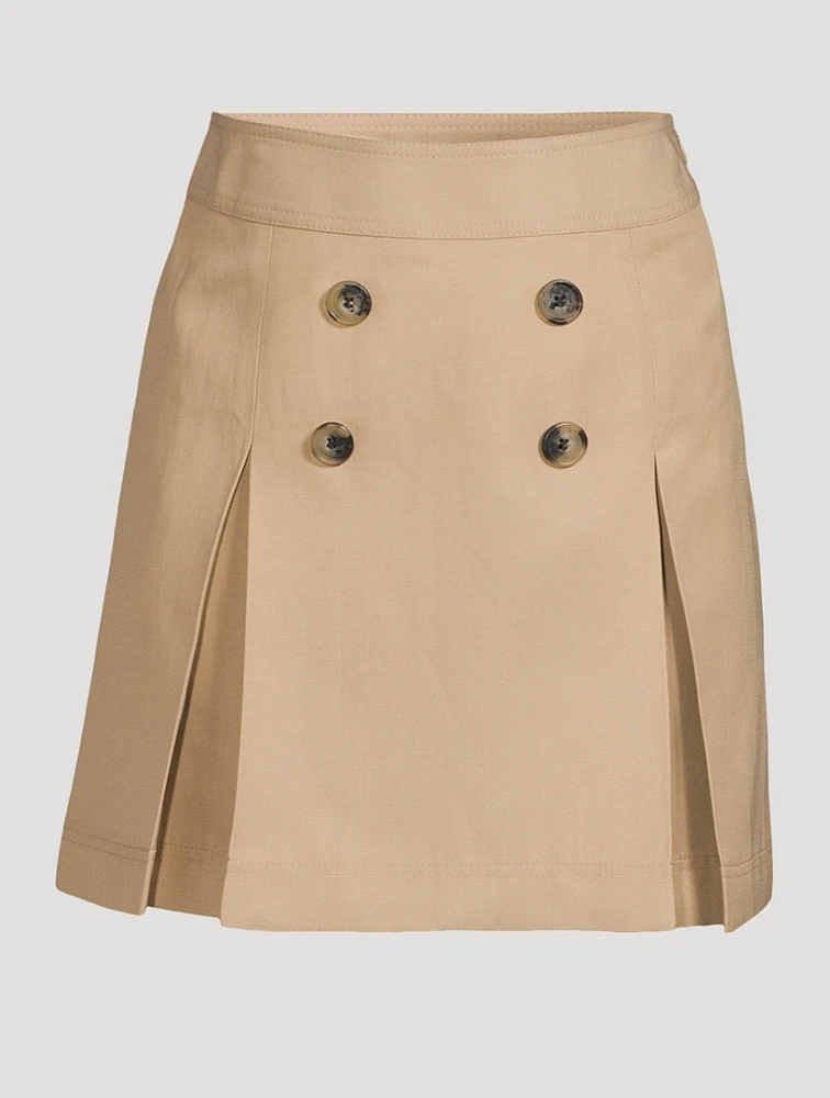 Box-Pleat Mini Skirt